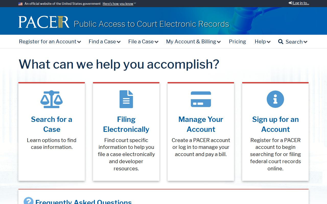 Minidoka County federal court case lookup through PACER