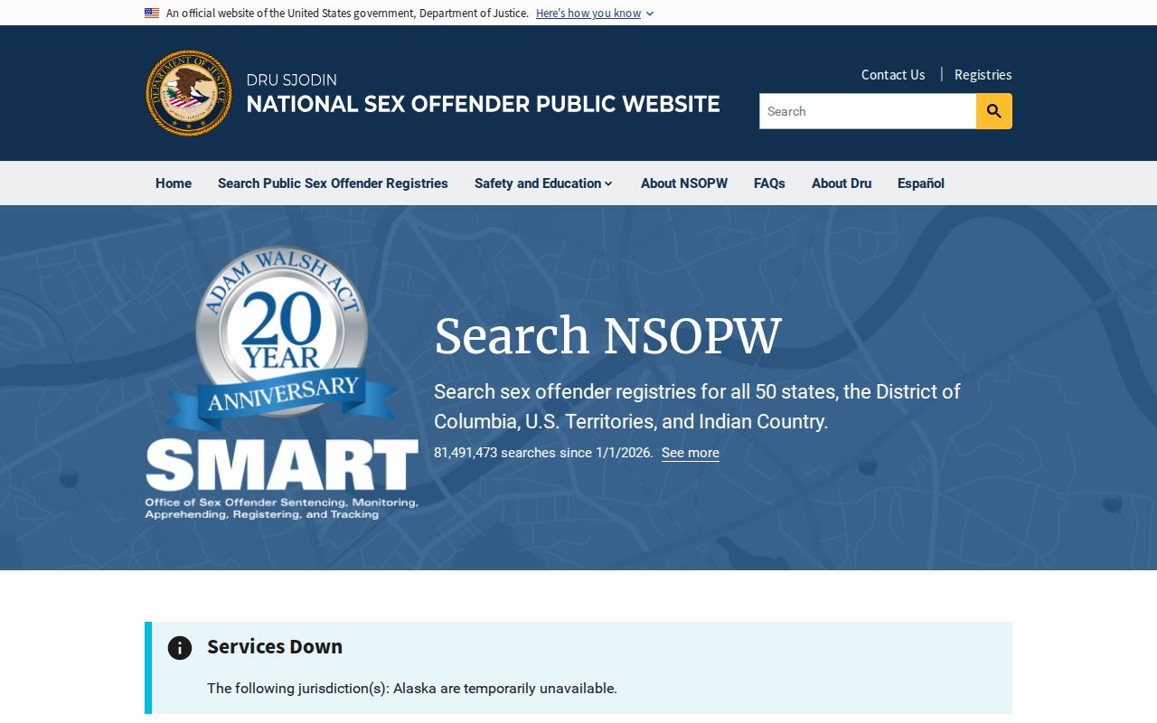 Minidoka County sex offender lookup national registry